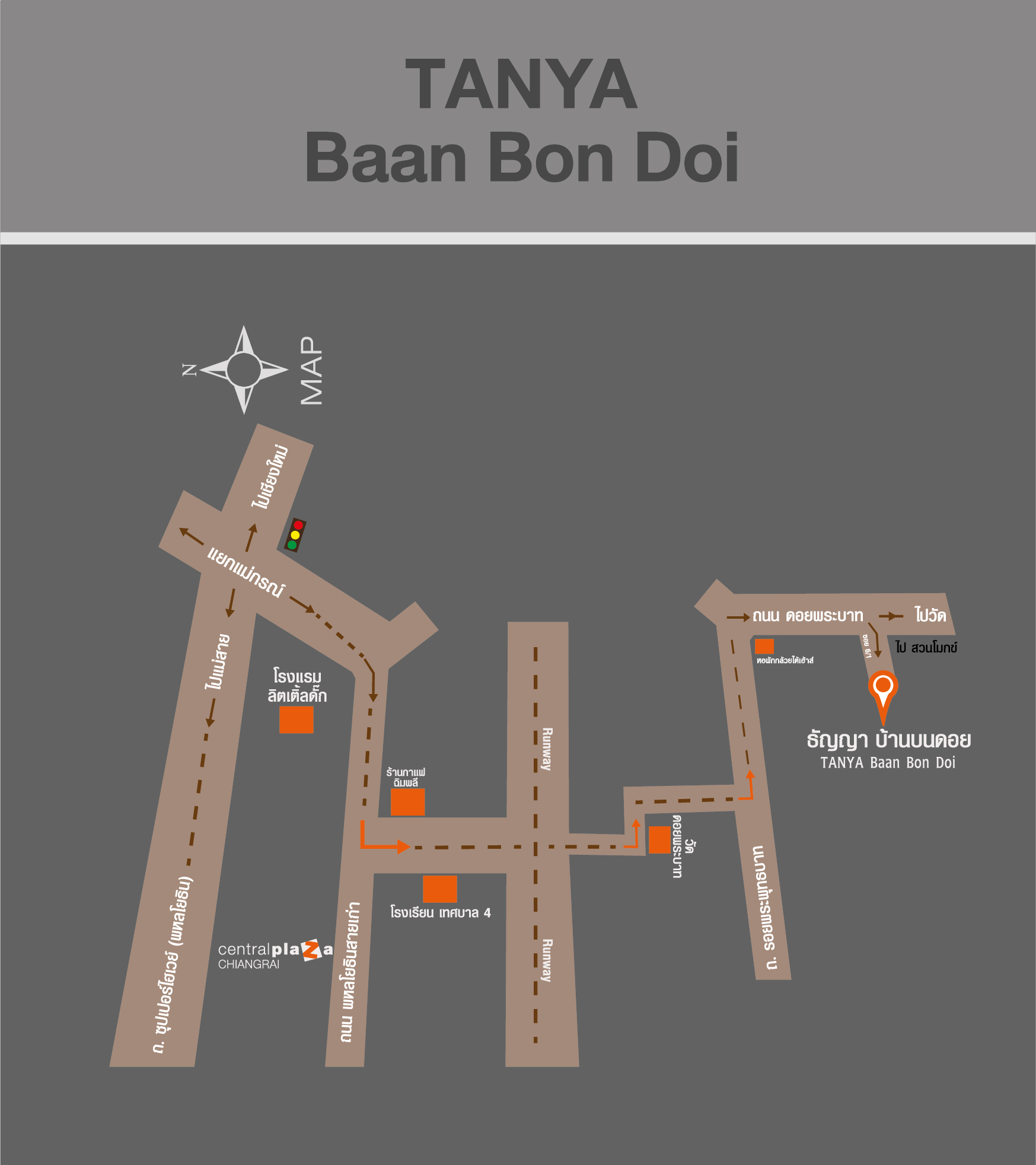 แผนที่ TANYA Baan Bon Doi